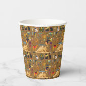 Gobelets En Papier SYMBOLE motif D'HIÉROglyphE ANCIEN (Recto)