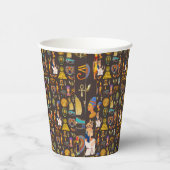 Gobelets En Papier Symbole Motif égyptien Hiéroglyphique antique (Droite)