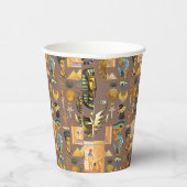 Gobelets En Papier Symbole Motif égyptien Hiéroglyphique antique (Droite)