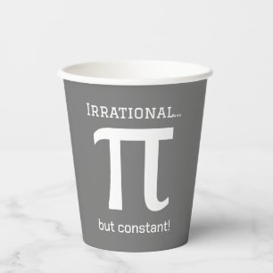 Gobelets En Papier Symbole Pi personnalisé, tasses de papier Math Lov