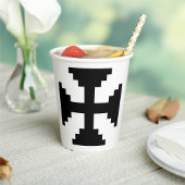 Gobelets En Papier Symbole Pixel Art Black Cross