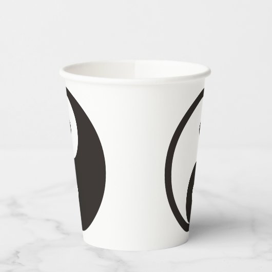 Gobelets En Papier Symbole Yin Yang - tatouage solide (Gauche)