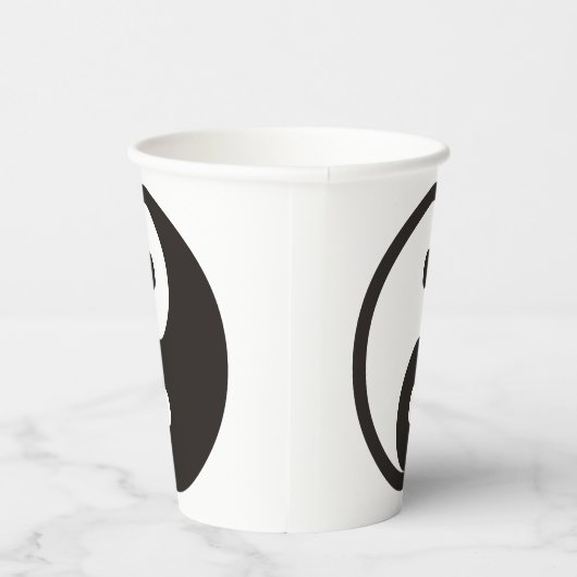 Gobelets En Papier Symbole Yin Yang - tatouage solide (Droite)