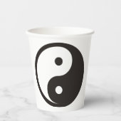 Gobelets En Papier Symbole Yin Yang - tatouage solide (Recto)