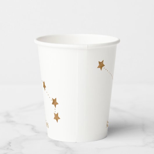 Gobelets En Papier SYMBOLE Zodiaque moderne Gold Aries | Incendie d'é (Droite)