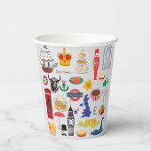 Gobelets En Papier Symboles britanniques (Verso)