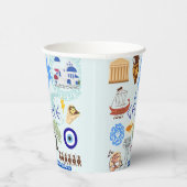 Gobelets En Papier Symboles grecs Amateurs de voyage (Droite)