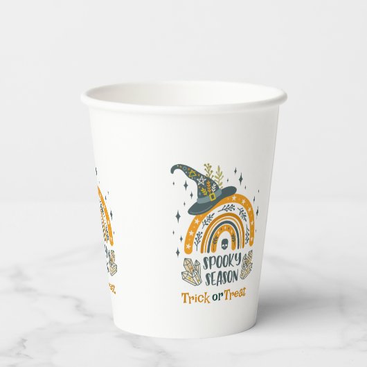 Gobelets En Papier Symboles Halloween éffrayant motif (Verso)