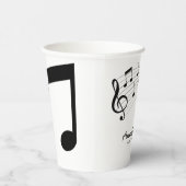 Gobelets En Papier Symboles musicaux personnalisés (Droite)