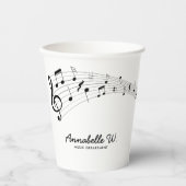 Gobelets En Papier Symboles musicaux personnalisés (Recto)