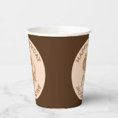 Gobelets En Papier Sympa anniversaire barbu personnalisées de lézard (Gauche)