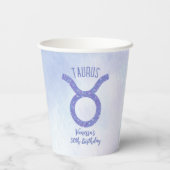 Gobelets En Papier Sympathique Taurus Astrologie Signal Personnalisé  (Verso)