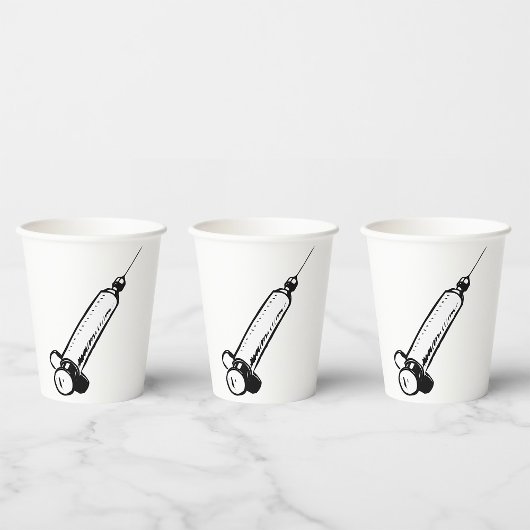 Gobelets En Papier Syringe rétro