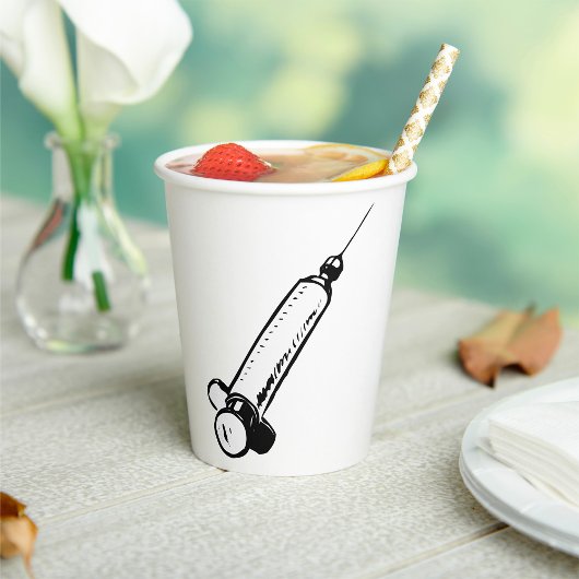 Gobelets En Papier Syringe rétro