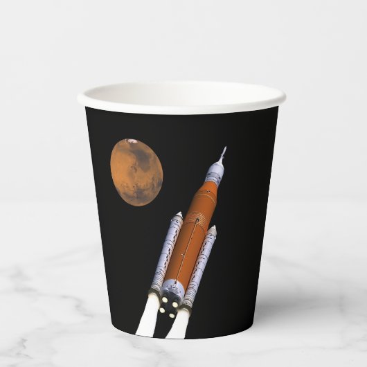 Gobelets En Papier Système de lancement spatial SLS de la NASA (Recto)
