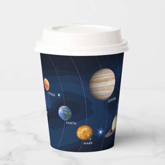 Gobelets En Papier Système solaire (Gauche)