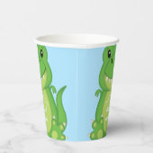 Gobelets En Papier T-Rex Dinosaur Baby shower Bleu (Droite)