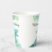 Gobelets En Papier T-Rex Dinosaur Végétal Anniversaire (Gauche)