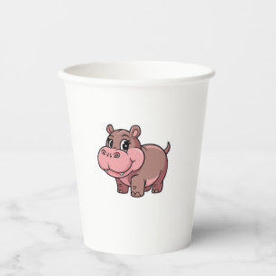Gobelets En Papier T-Shirt à manches longues pour bébé mignon Hippo M