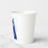 Gobelets En Papier T-shirt bleu chat (Gauche)