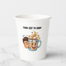 T-shirt "De Zzz à Zoom" - Tasse de café visage