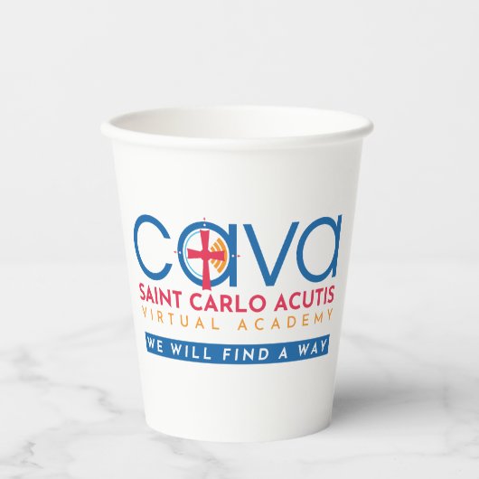 Gobelets En Papier T-shirt Logo CAVA (Recto)