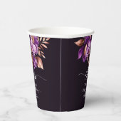 Gobelets En Papier Table de fête d'anniversaire violet peony modèle (Droite)