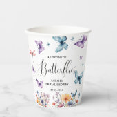 Gobelets En Papier Table de Fête des mariées à vie des papillons (Recto)