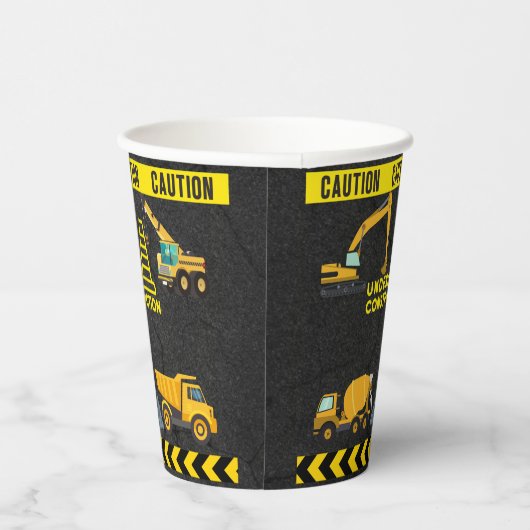 Gobelets En Papier Tableau de bord en construction Baby shower (Droite)