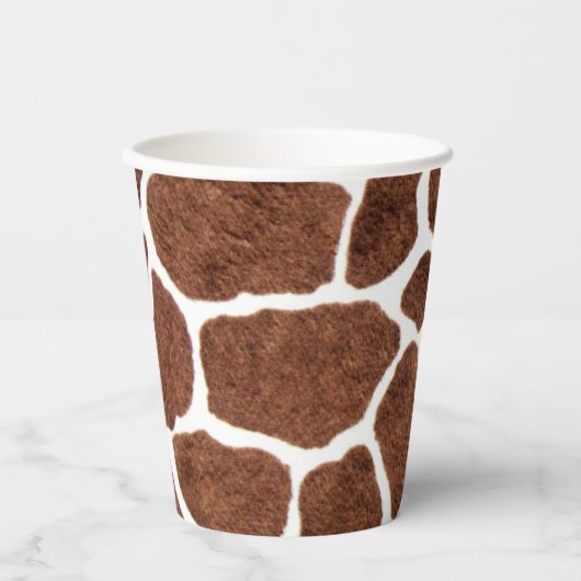 Gobelets En Papier Taches de girafe (Recto)