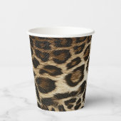 Gobelets En Papier Taches de léopard Spiffy Regarder le grain de cuir (Verso)