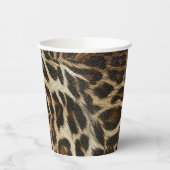 Gobelets En Papier Taches de léopard Spiffy Regarder le grain de cuir (Gauche)