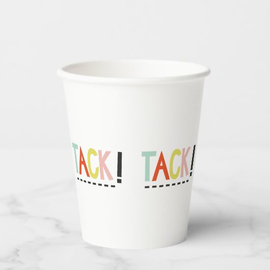 Gobelets En Papier TACK Collage papier Coupe (Recto)