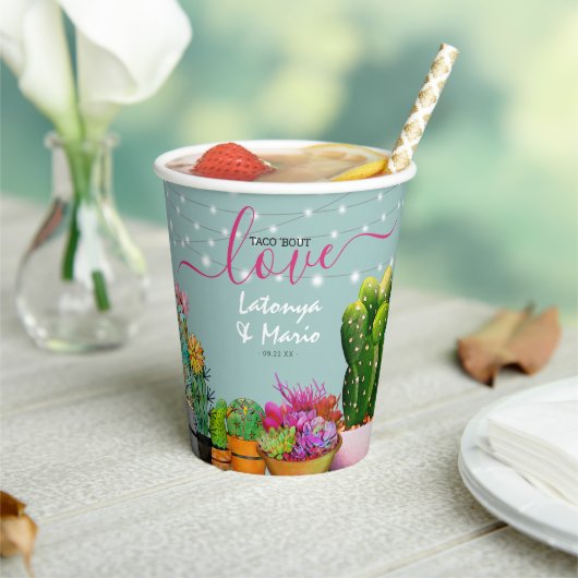 Gobelets En Papier Taco 'À propos d'amour Fiesta Couples Douche (Insitu)
