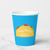 Gobelets En Papier Taco Anniversaire de enfant Party mexicain (Verso)