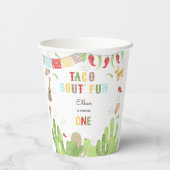 Gobelets En Papier Taco bout' fun fiesta mexicaine premier anniversai (Verso)