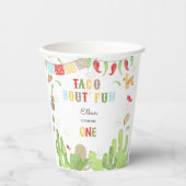 Gobelets En Papier Taco bout' fun fiesta mexicaine premier anniversai (Recto)