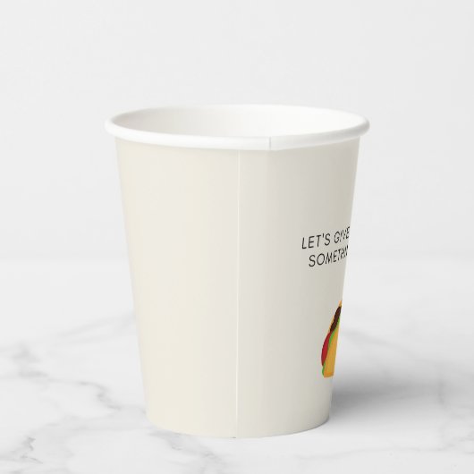 Gobelets En Papier Taco Pun Party tasses (Droite)