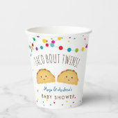 Gobelets En Papier Taco sur jumeaux festa baby shower tasses de papie (Recto)