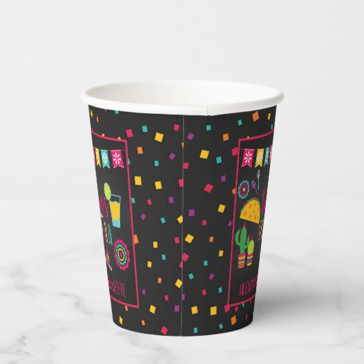 Gobelets En Papier Tacos & Tequila Paper Cup - noir (Droite)