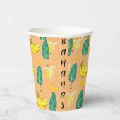 Gobelets En Papier Taille des tasses de papier à impression banane (Droite)