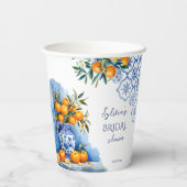 Gobelets En Papier Talavera bleu chinoiserie citrus nuptiale (Verso)