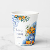 Gobelets En Papier Talavera bleu chinoiserie citrus nuptiale (Recto)