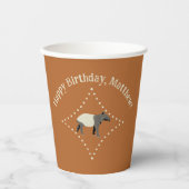 Gobelets En Papier Tapir malais ou asiatique personnalisé (Recto)