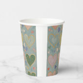 Gobelets En Papier Tapisserie Pastel Heart (Droite)