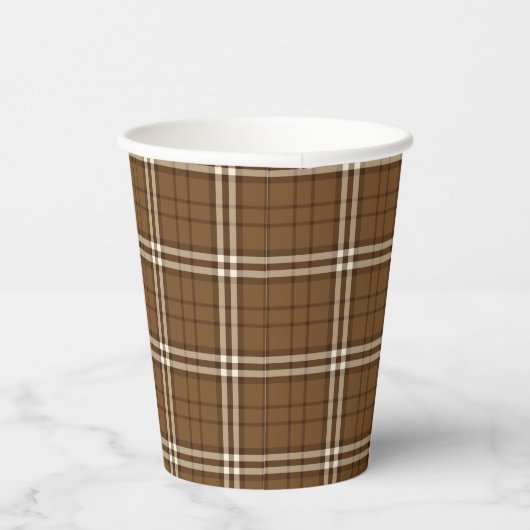 Gobelets En Papier Tartan Brown (Droite)