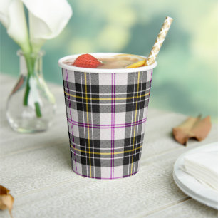 Gobelets En Papier Tartan de la robe MacPherson Clan des Highlands