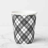 Gobelets En Papier Tartan motif vacances Noël noir blanc (Droite)