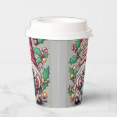 Gobelets En Papier Tasse à café en papier glacé gnome de Noël (Droite)