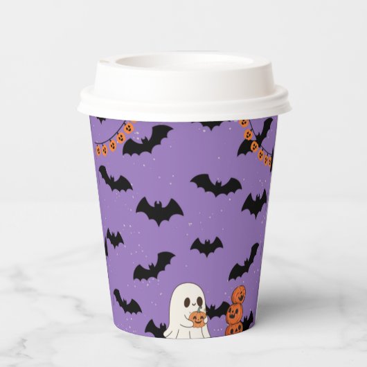 Gobelets En Papier tasse à papier de 8 oz halloween (Verso)